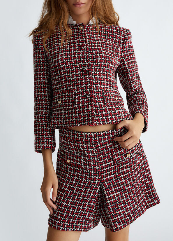 Giacca in tweed con colletto