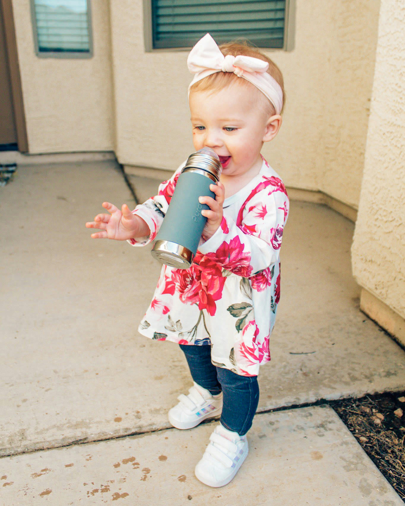 - Gourde évolutive en inox avec paille 325ml  Menthe