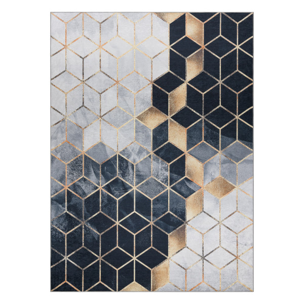 Dywan do prania ANDRE 1171 Kostka, geometryczny antypoślizgowy 80x150 cm