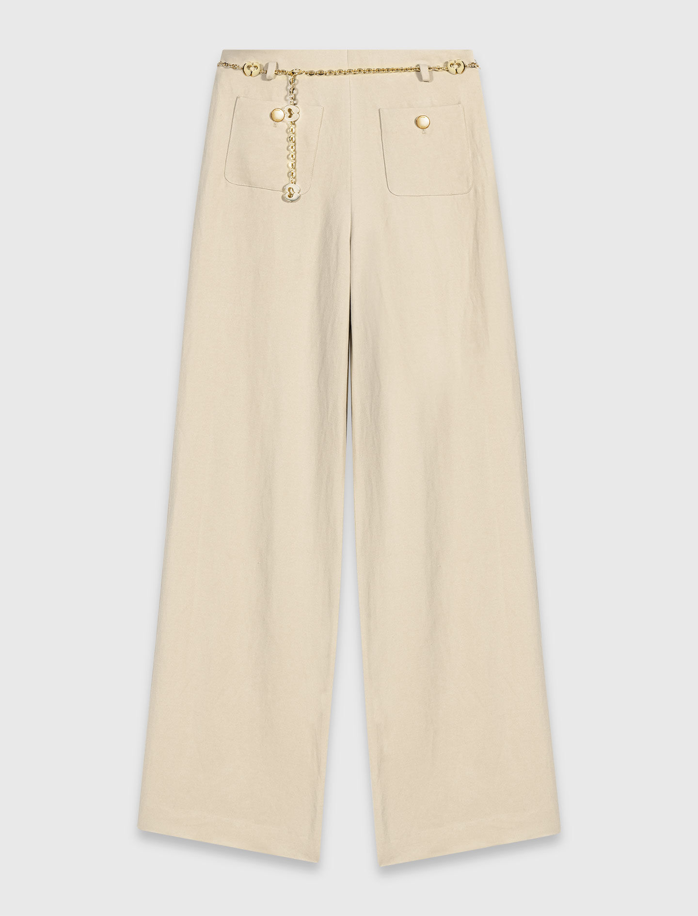 Pantalon tailleur en lin mélangé