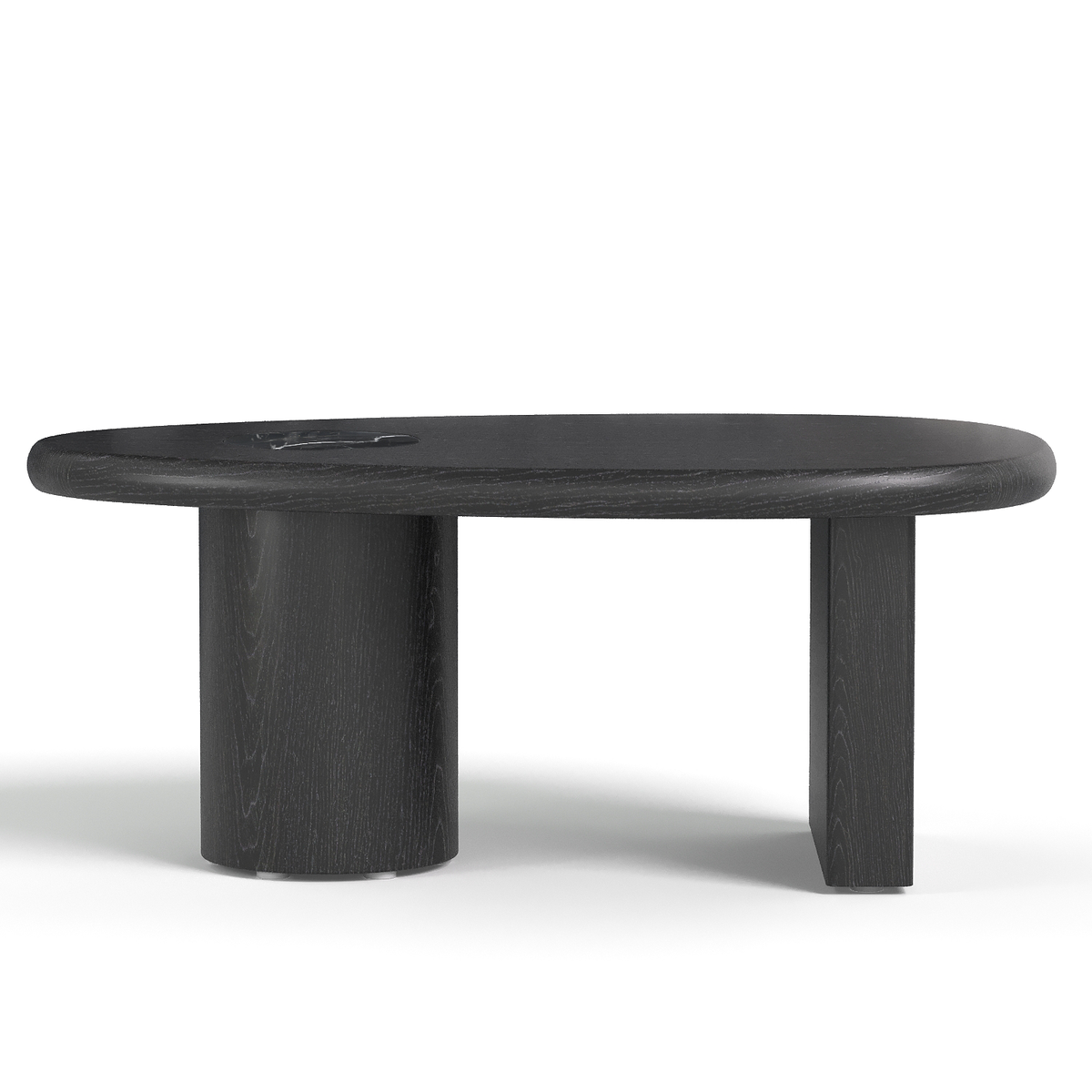 Premium Interiors - Salontafel - multiplex, zwarte eik en natuurlijk zwart marmer zwart marmer 100cm