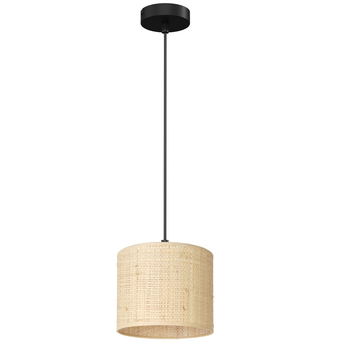 Lampa wisząca kremowo-czarny matowy Rattan 1xE27x15W Luminex