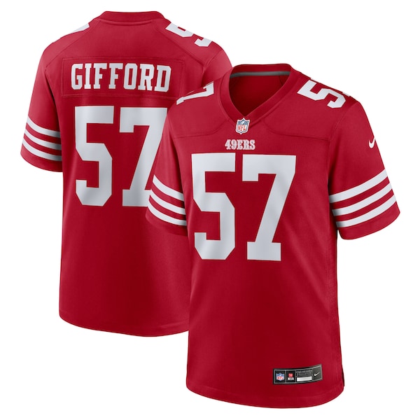 Luke Gifford San Francisco 49ers Nike Team Game Jersey -  Scarlet