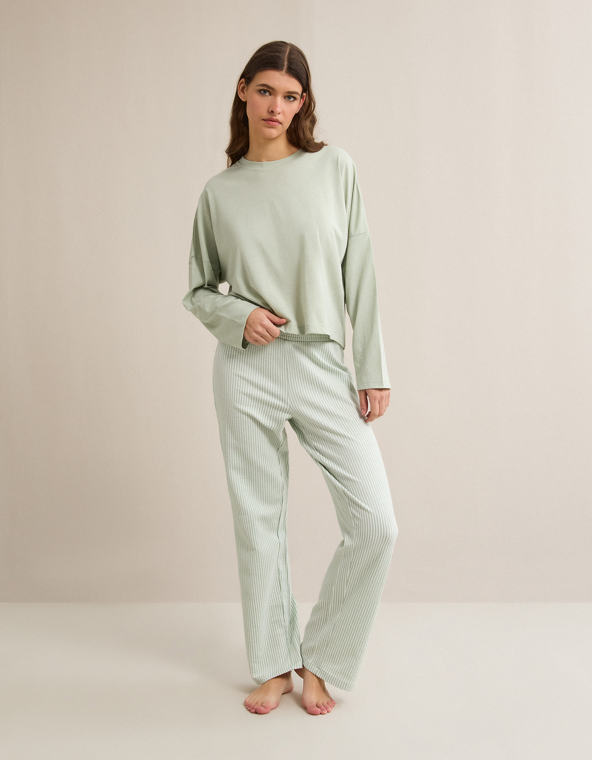 Pijama, Mulher, Verde Claro