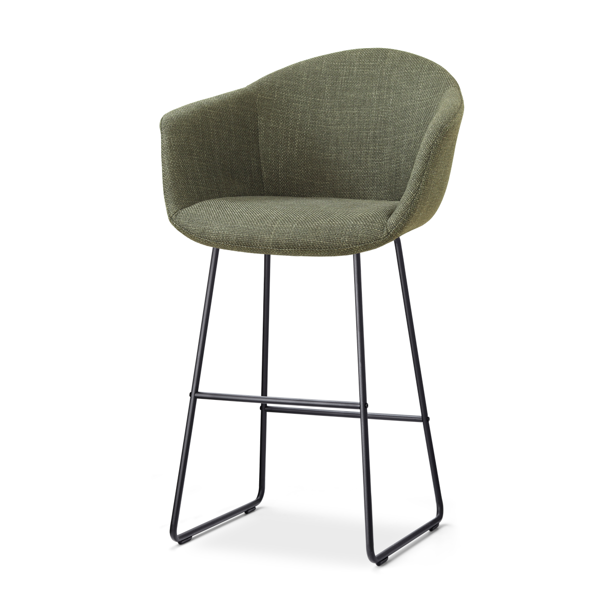 Nolon Nino-Otis Barkruk Forestgroen - Zwart Onderstel - 75 Cm