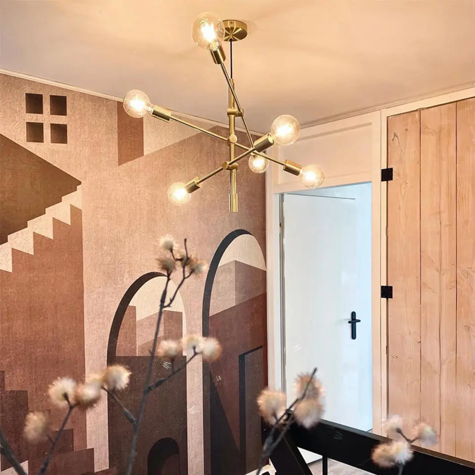 Qazqa hanglamp sydney goudkleurig e27