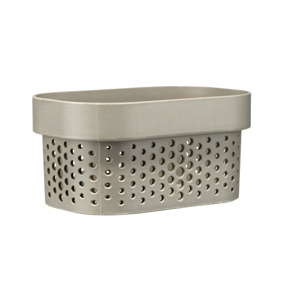 Panière de rangement plastique gris 12x6xH8cm