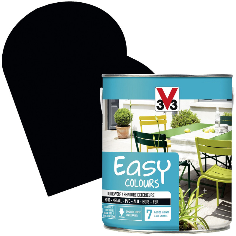 Peinture extérieure Easy Colours noir satiné 2,5 L V33