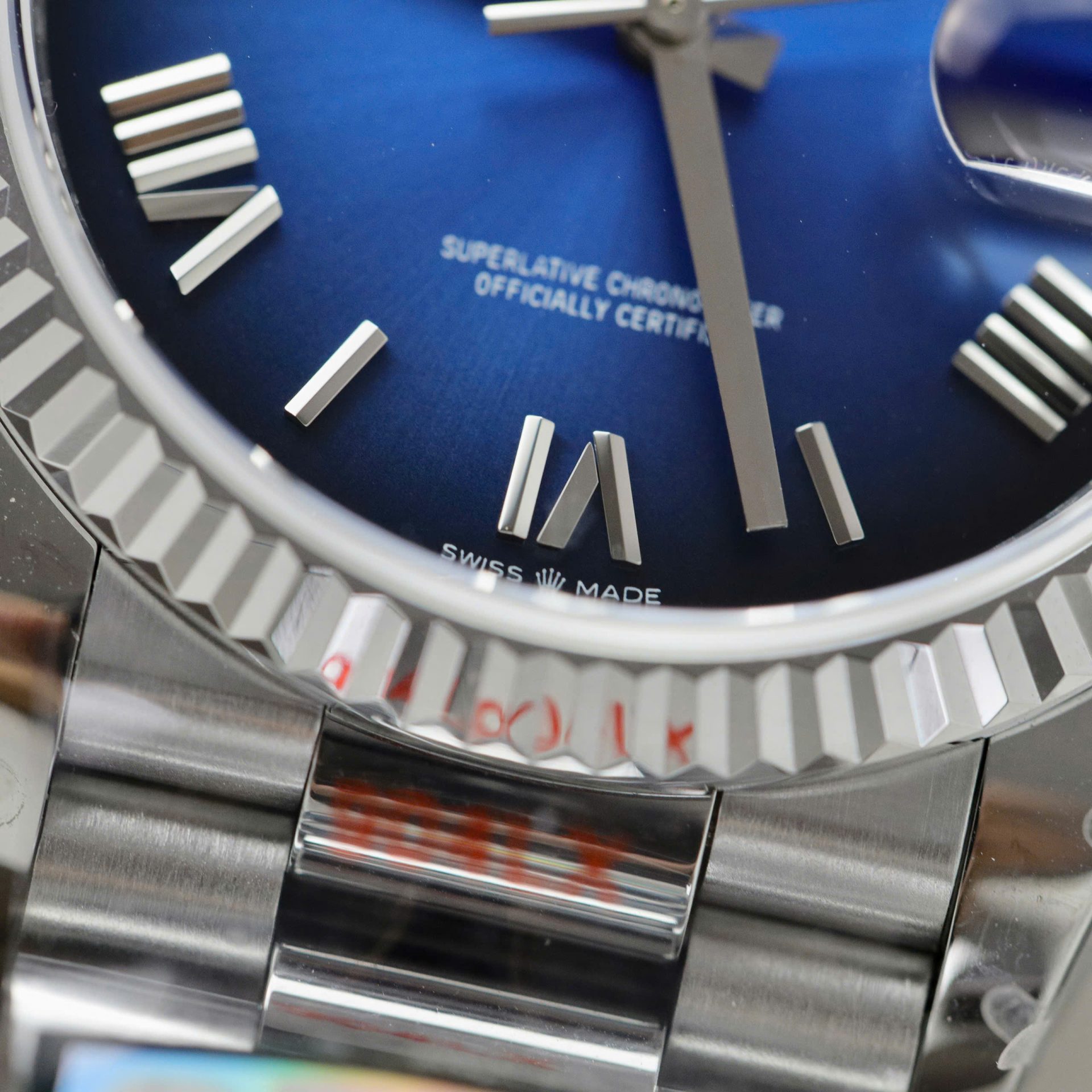 Rolex Day-Date 128239 904L Steel Ombre Blue Dial 36mm Super Clone