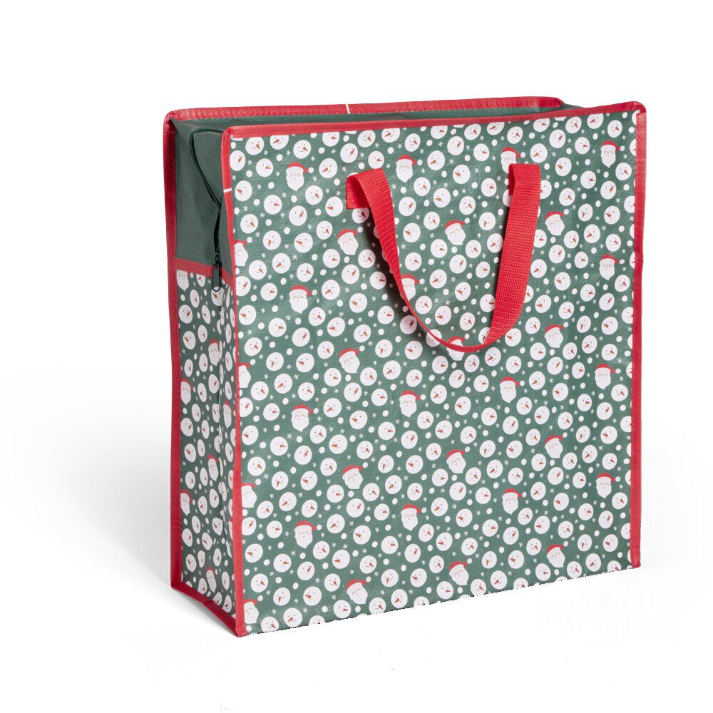 Sac zip décor No&euml;l avec poignées H40x42cm (3 modèles)