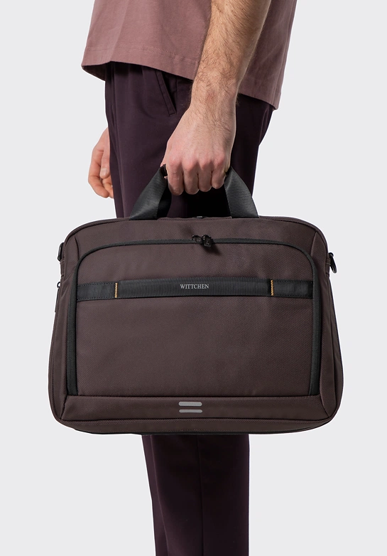 Torba z miejscem na laptopa 17” brązowa