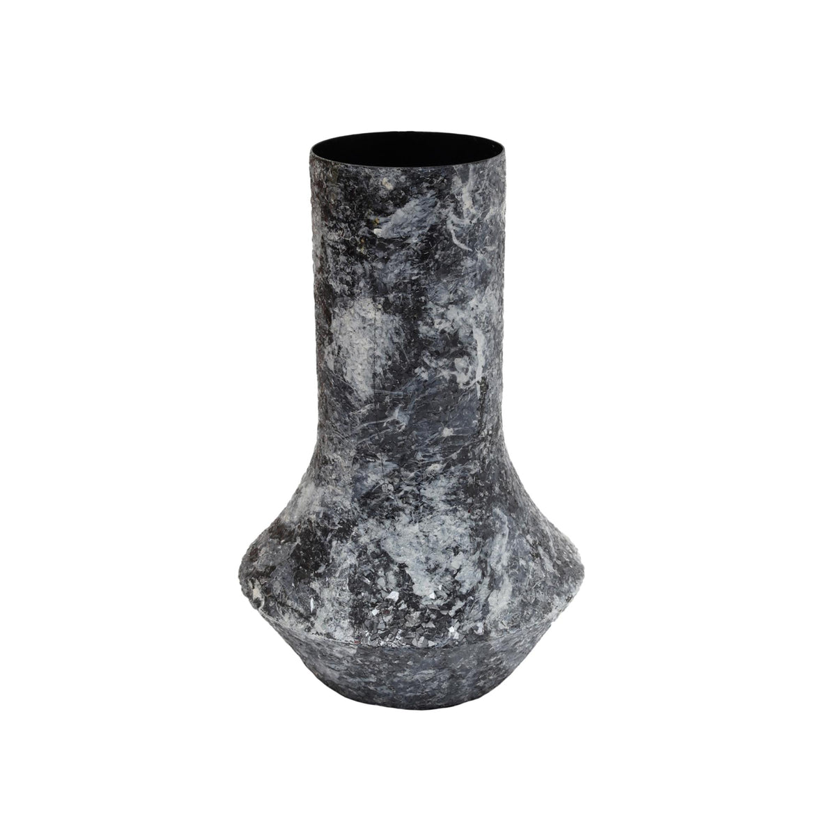 Present Time vaas Mosaic Marble - zwart - Ø20cm