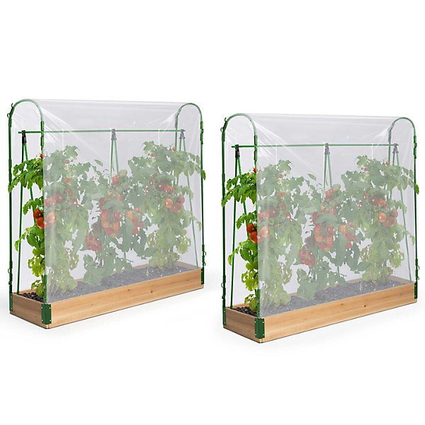 Duo serres à tomates modulables spéciales croissance kit complet bâche   support