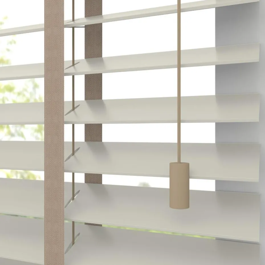 Kwantum Houten Jaloezieën | Jaloezieën | Fenstr Houten Jaloezie Hein  50mm Zand