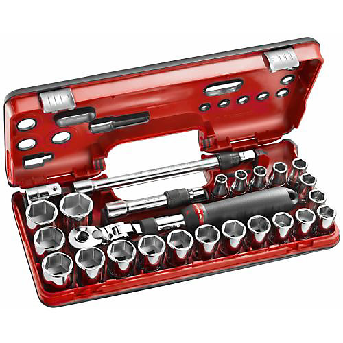 FACOM Coffret DBOX cliquet extensible 1/2 - douilles 1/2 6 pans métriques