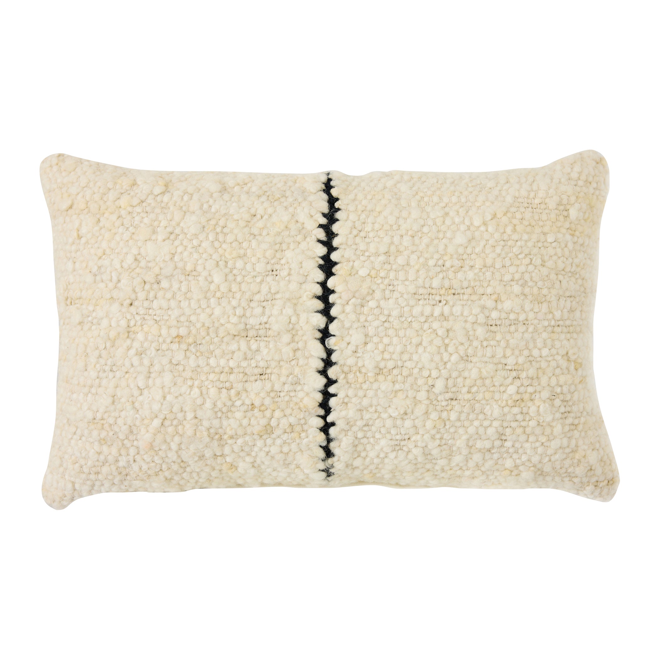 HKliving Natural Sierkussen 30 x 50 cm - Wool Striped