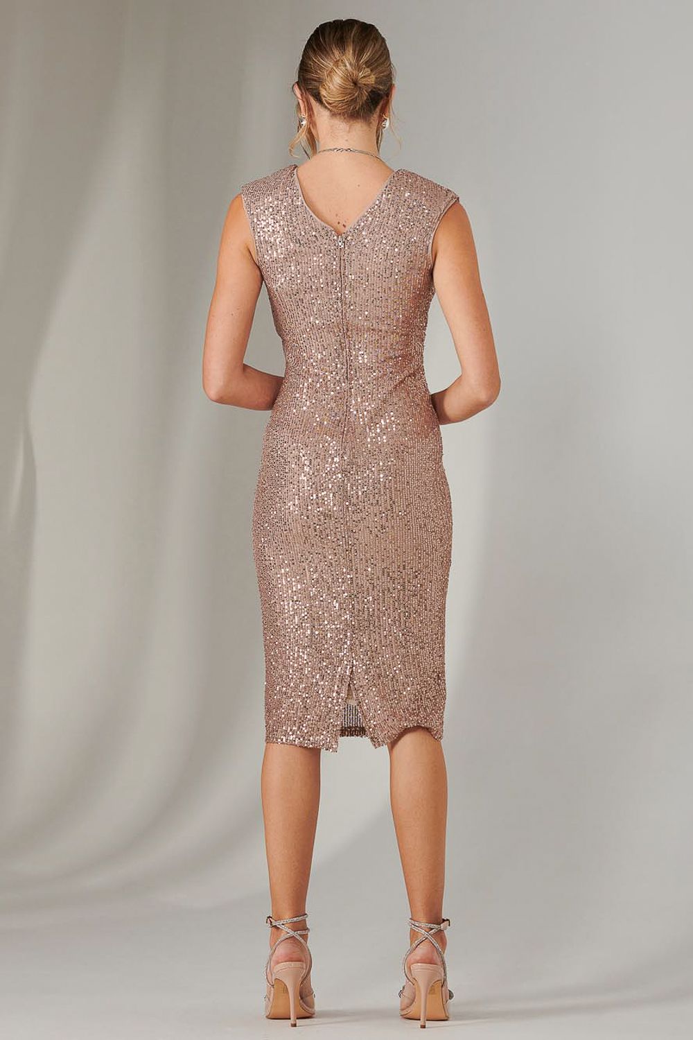 Jolie Moi Gittel Sequin Bodycon Midi Dress