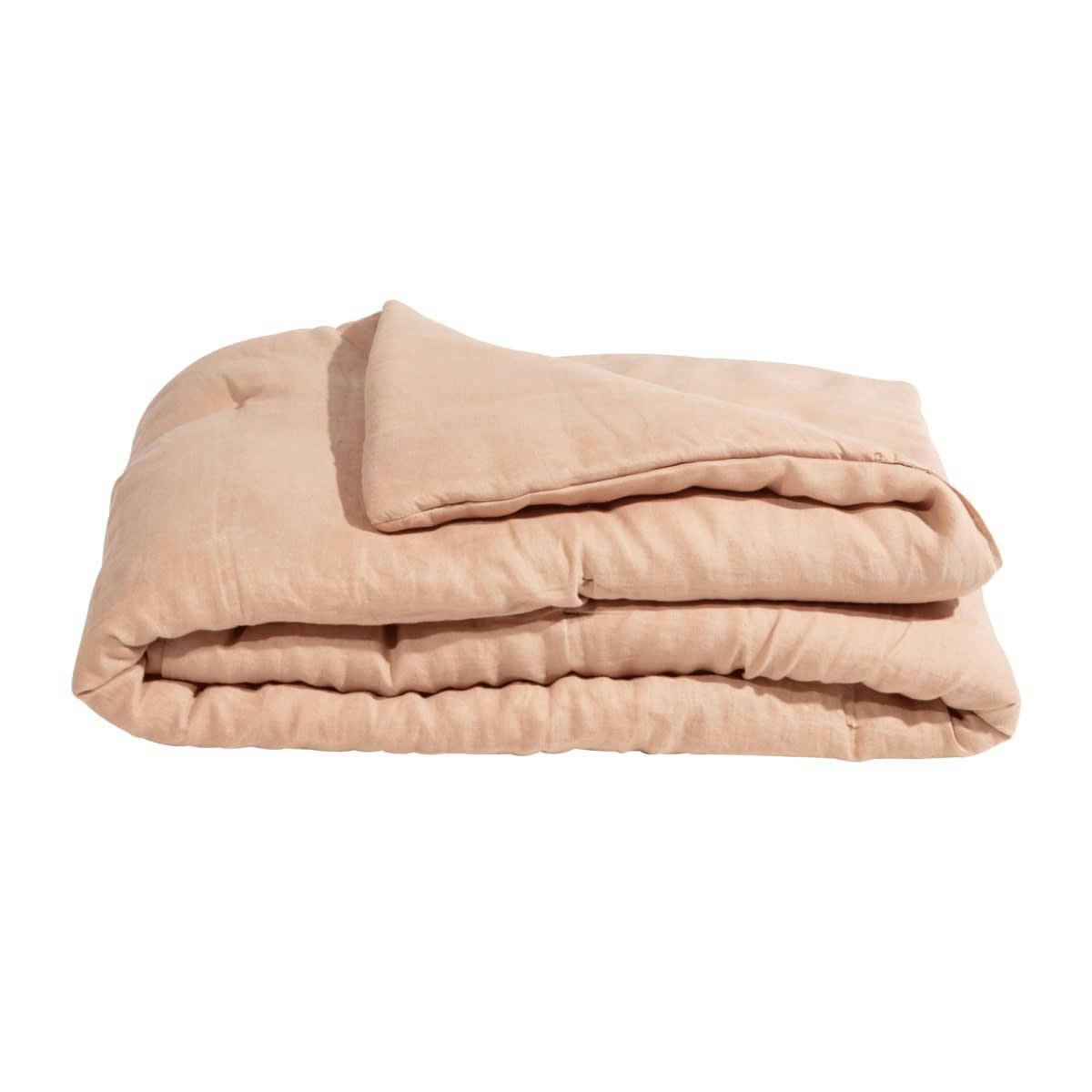 LES ESSENTIELS - Edredon en lin lavé rose 90x190