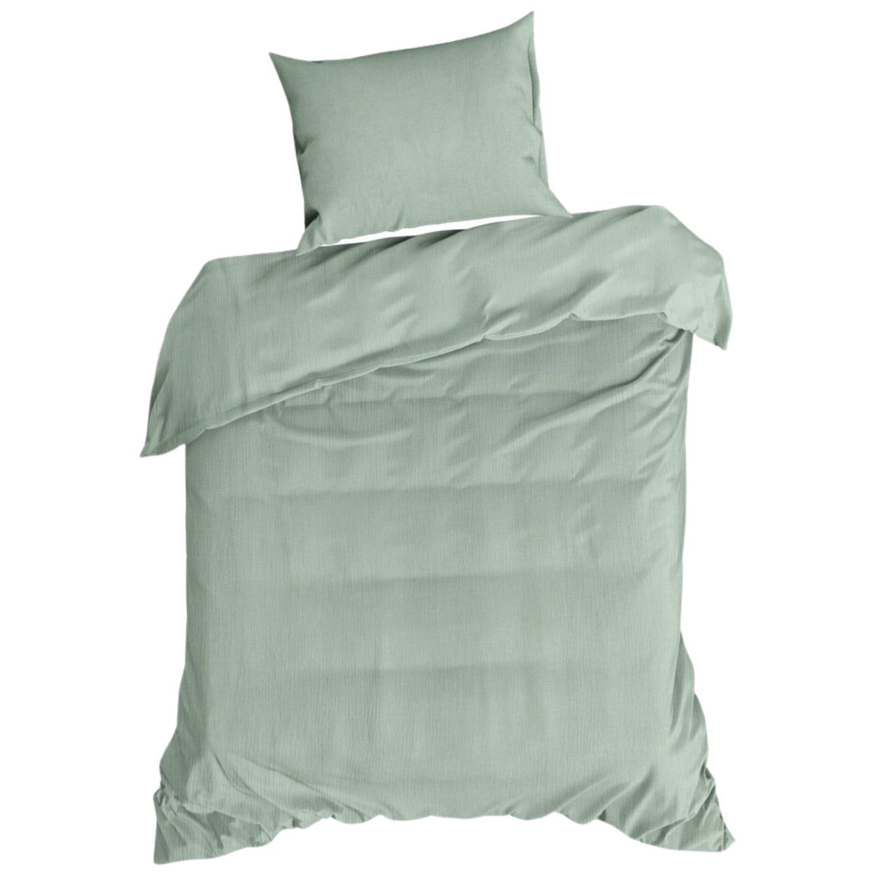 Komplet pościeli muślinowej bawełna 100% mięta 140x200 poszewka 70x80