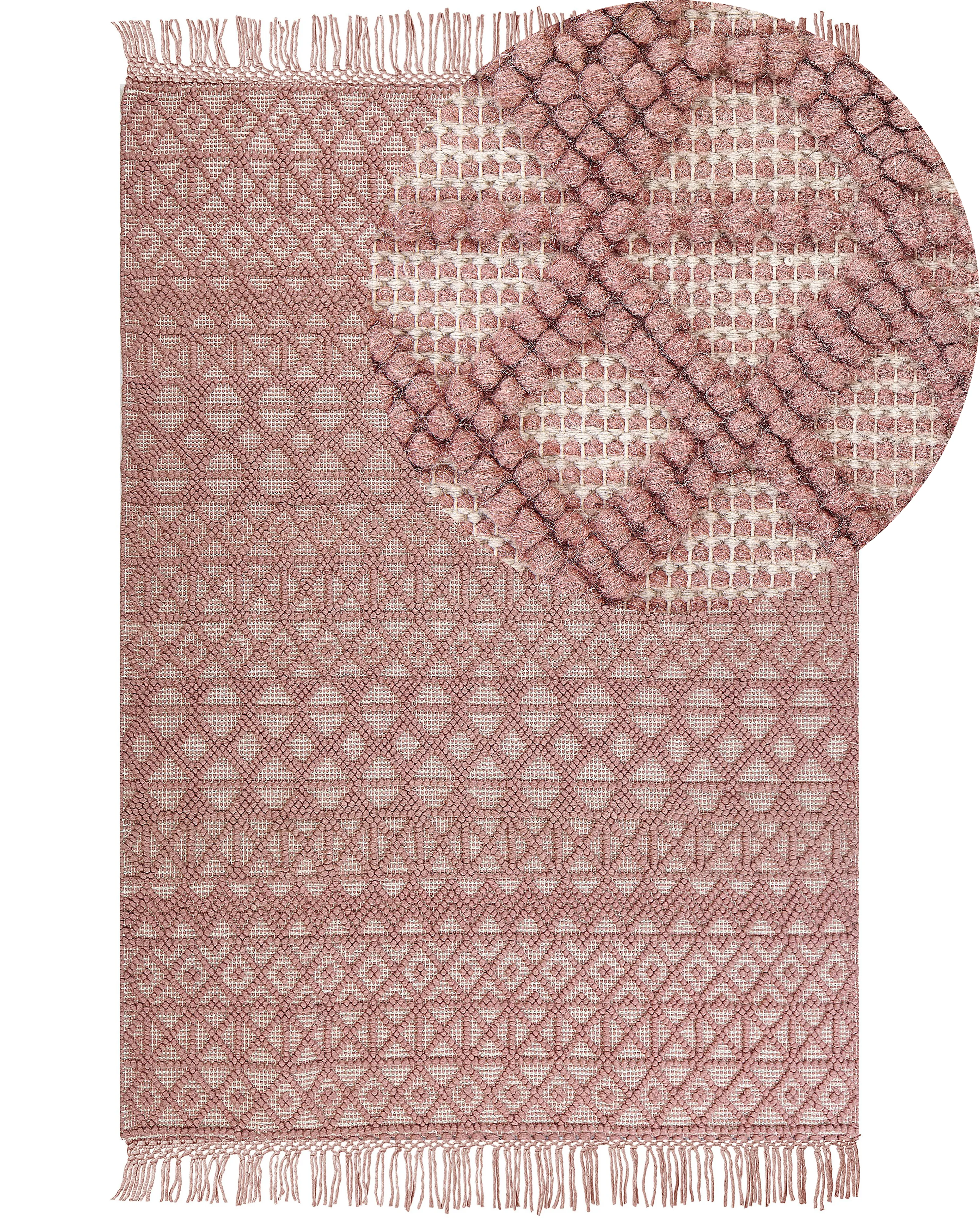 Rug ALUCRA Pink 160 x 230 cm Wool
