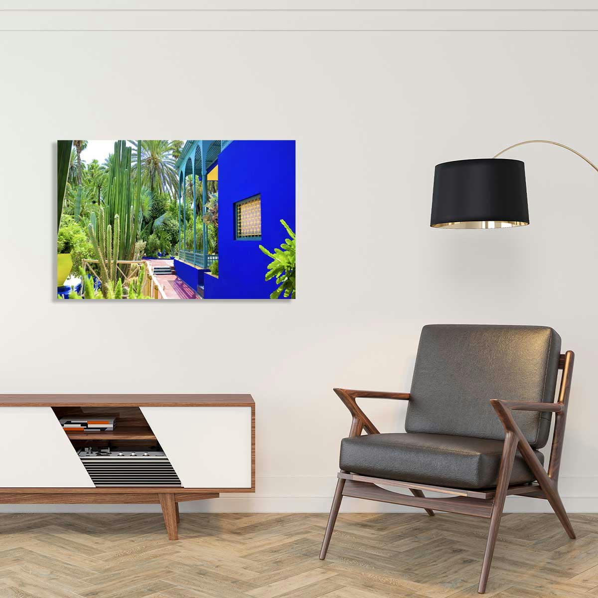 - Tableau jardin majorelle imprimé sur alu 45x30cm