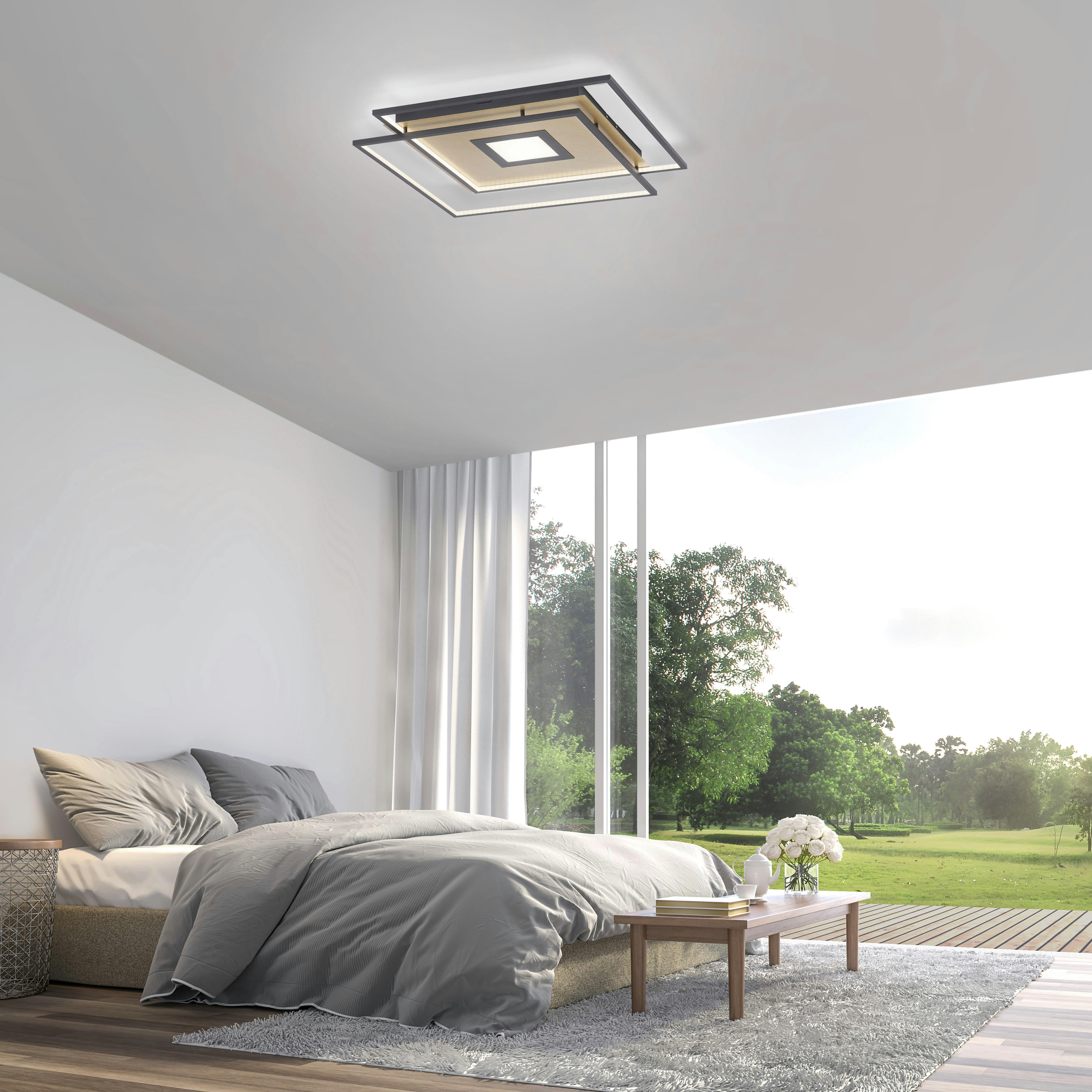 Q-AMIRA - Plafonnier en métal noir