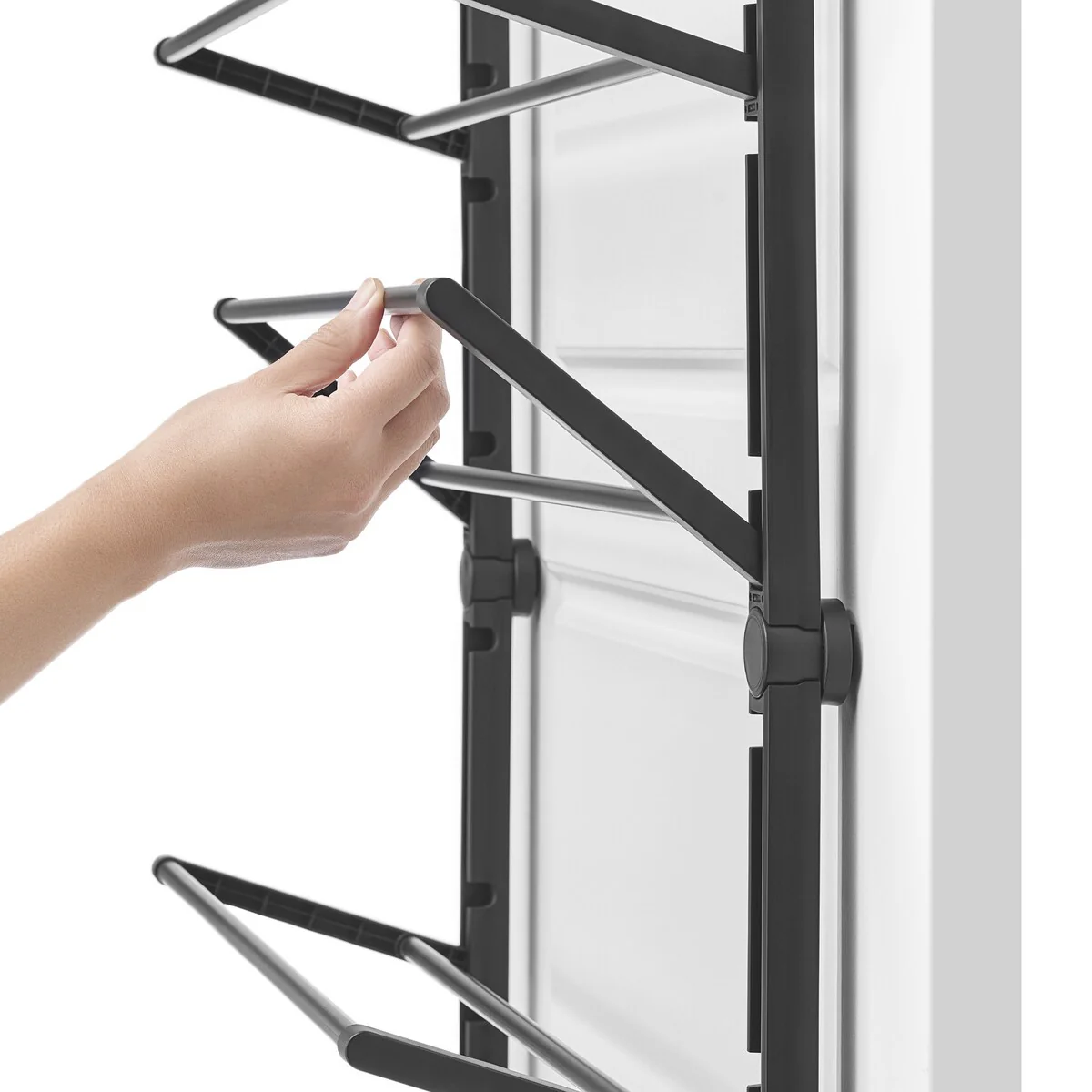 Whitmor 8-Tier Over the Door 24 Pair Metal and Resin Shoe Rack - Black