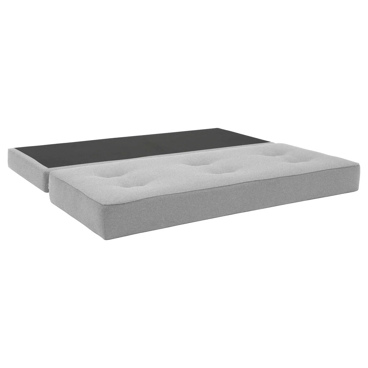 Softline - Frame Schlafsofa mit Kaltschaum-Matratze, Esche natur / grau (Stoff Filz 620)