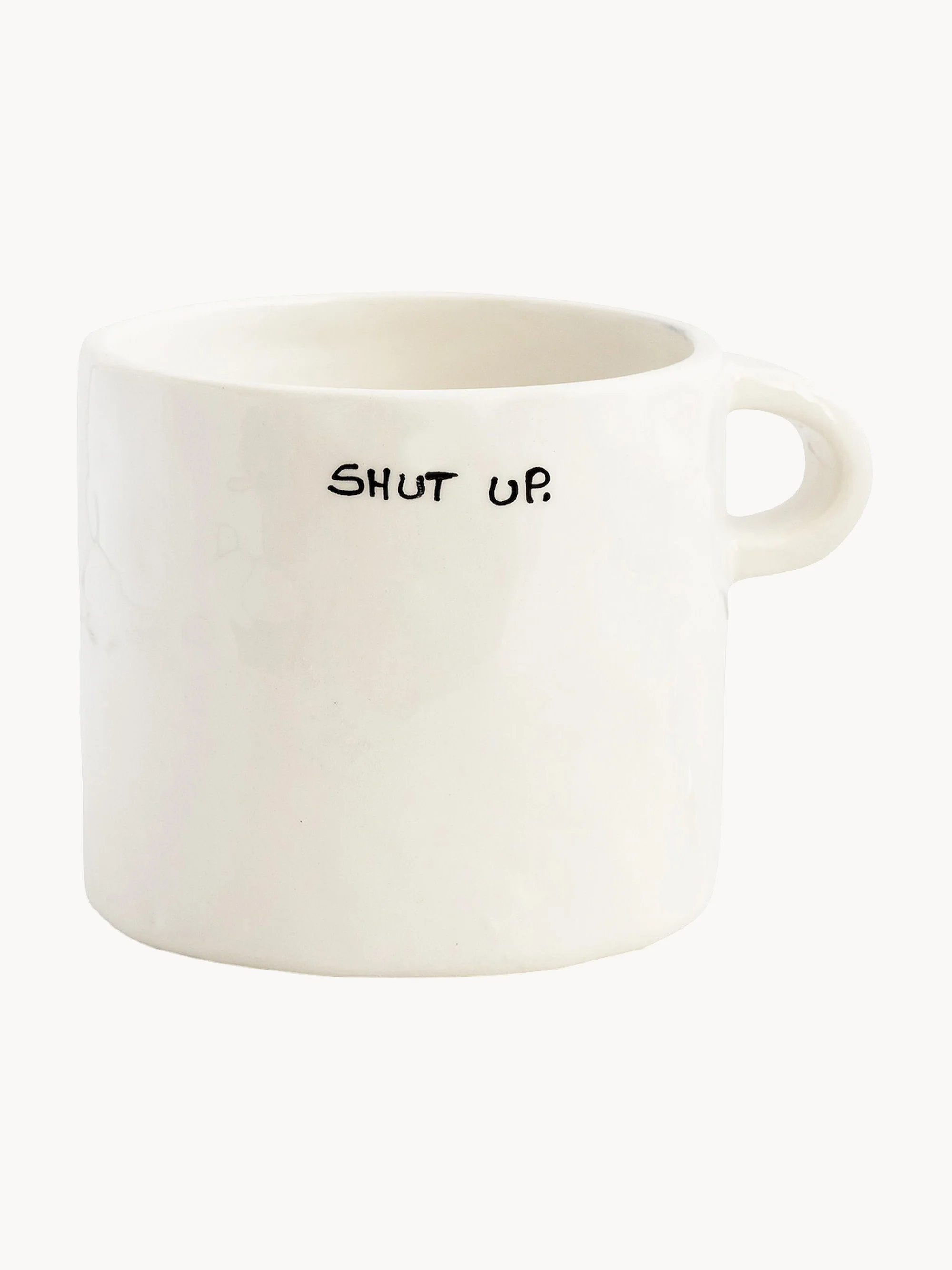 Handbemalte Tasse Shut Up