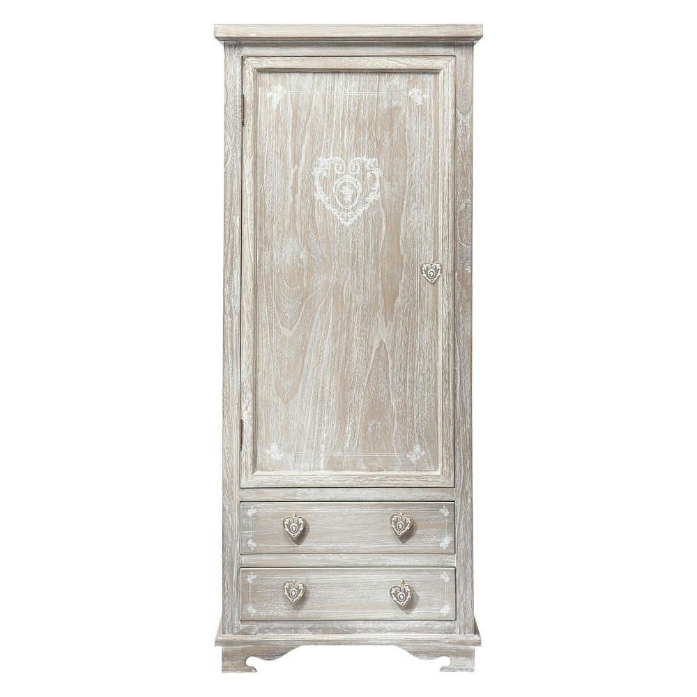 Camille - Armoire en bois de paulownia grisé