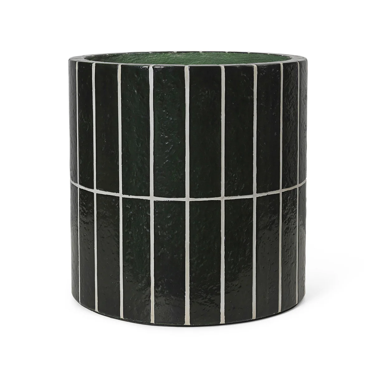 Ferm Living - Pillar Pflanzentopf, dunkelgrün