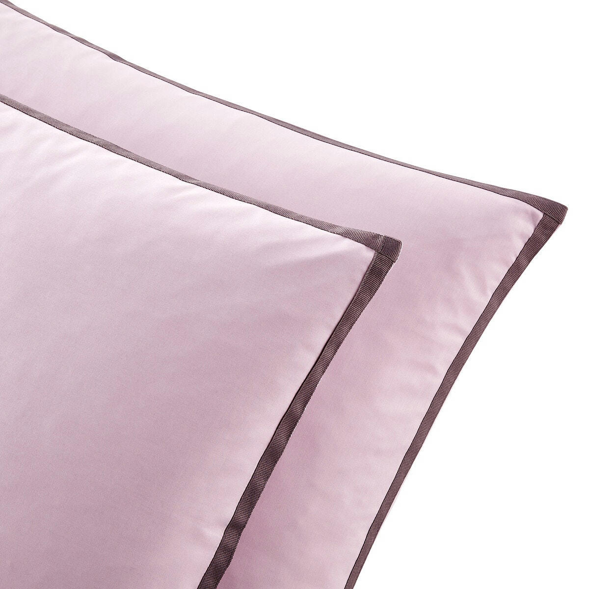 Taie d'oreiller percale de coton, Bolzano mauve
