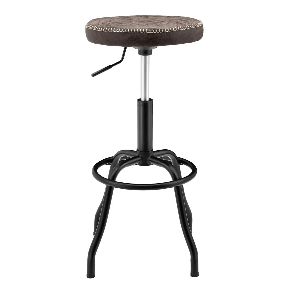 Eaton Faux Leather Gaslift Swivel Bar Stool