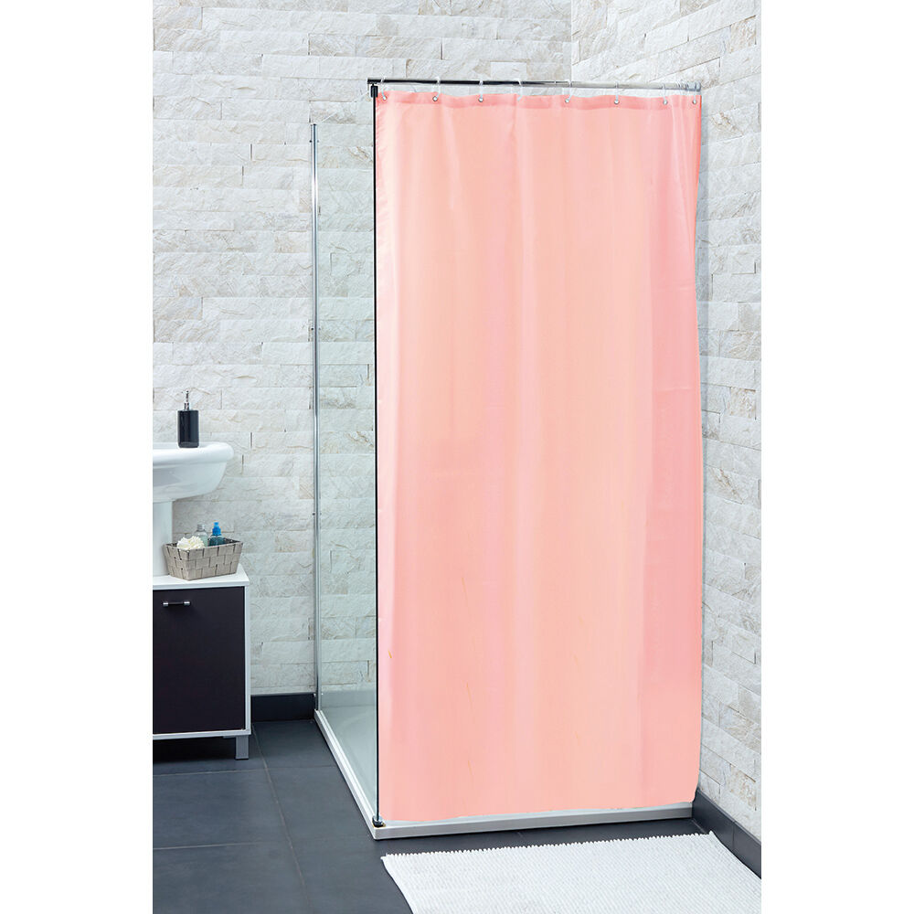 Rideau de douche rose uni