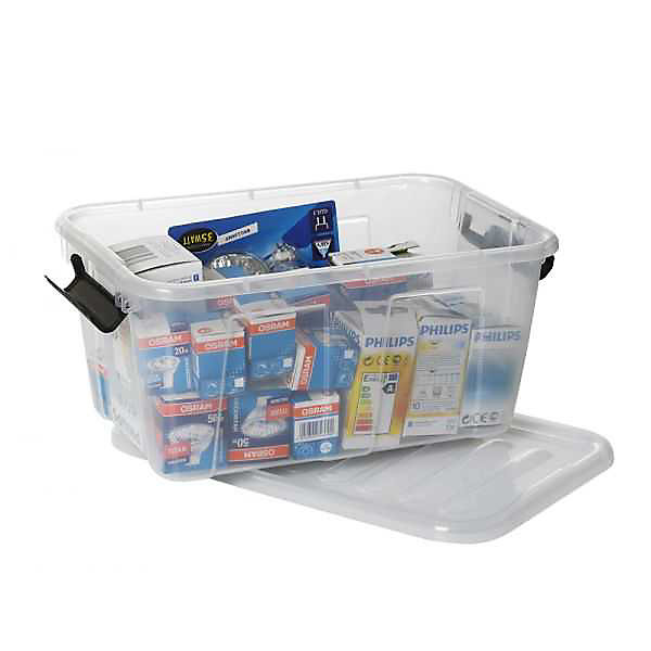 Boîte de rangement avec couvercle Home Box 8 litres - Gris