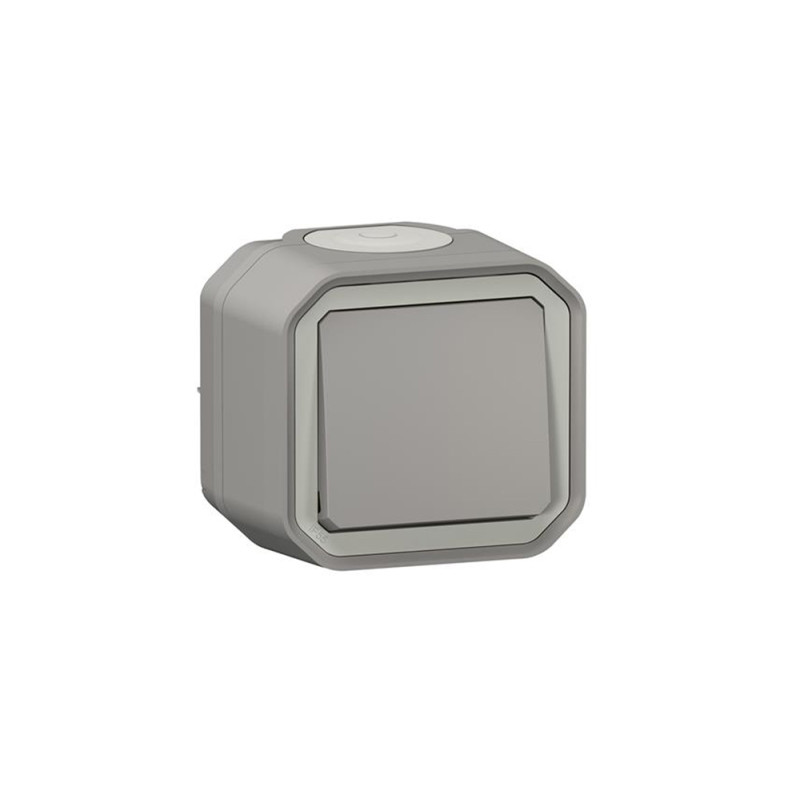 Interrupteur bipolaire Plexo étanche gris LEGRAND
