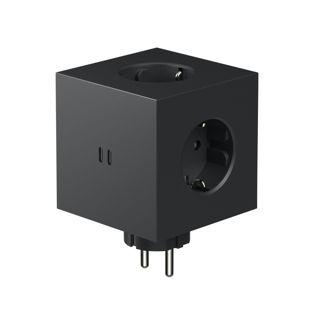 - Multiprise Square 2 murale avec 2 ports USB C  30W Stockholm Black