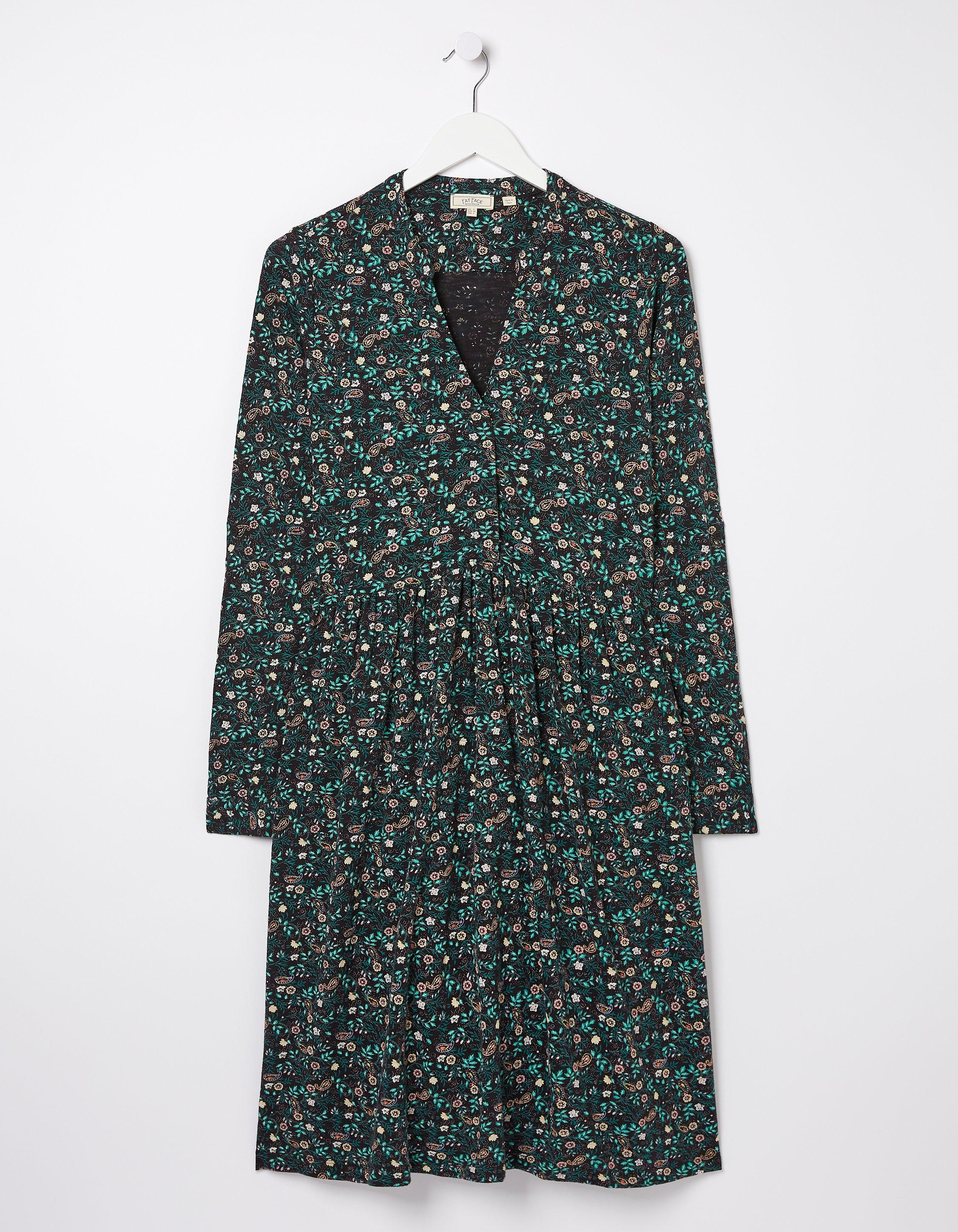 Elsie Evergreen Jersey Dress