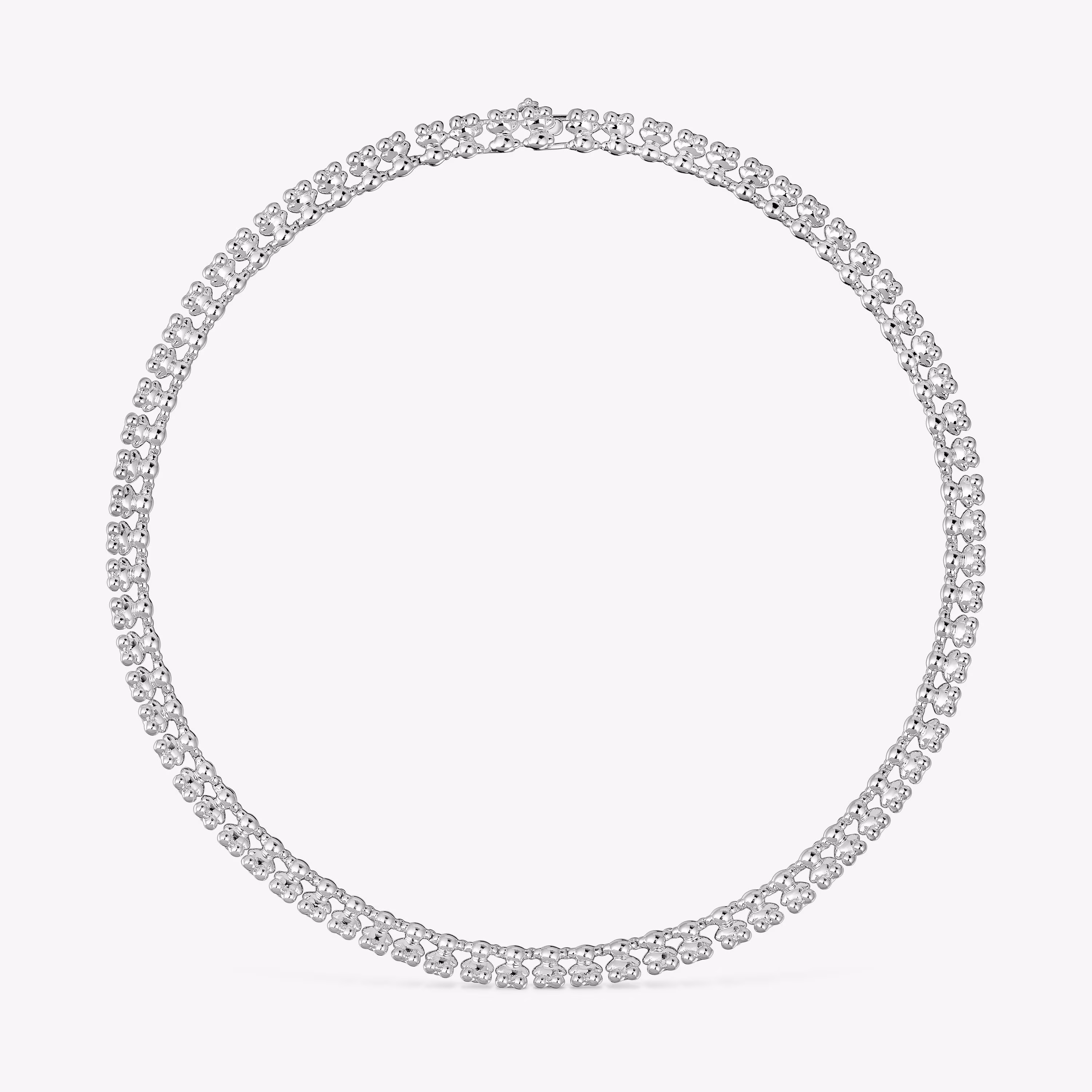 Collar corto de plata motivos oso Bold Bear