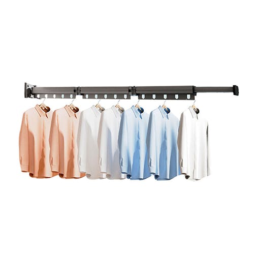 SOGA 127.5cm Suction-Mounted Retractable Clothing Drying Rack