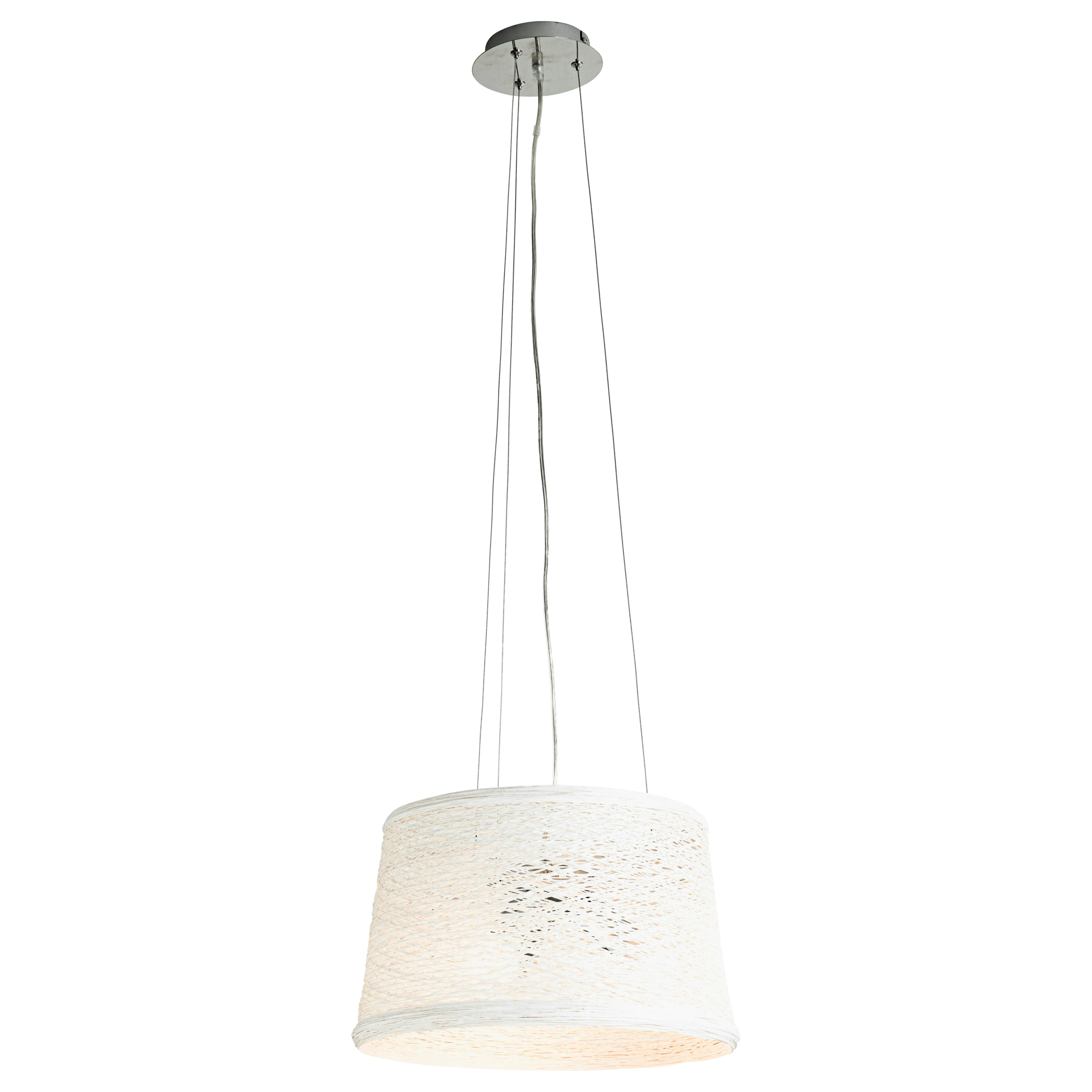 BASKET - Suspension en métal blanc