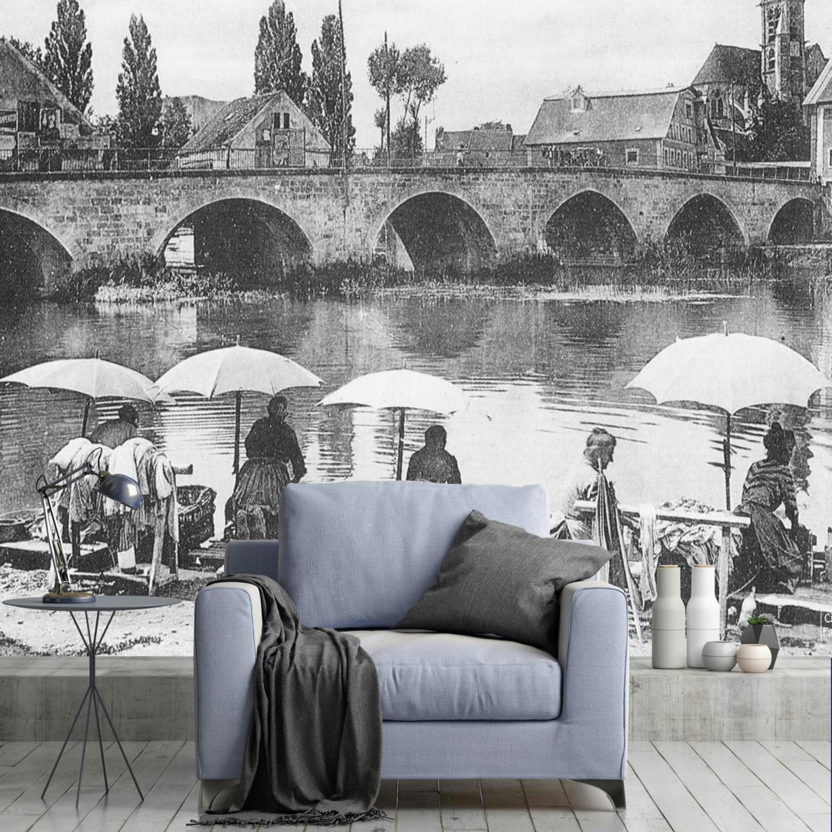 - Papier peint panoramique les lavandières 390x270cm