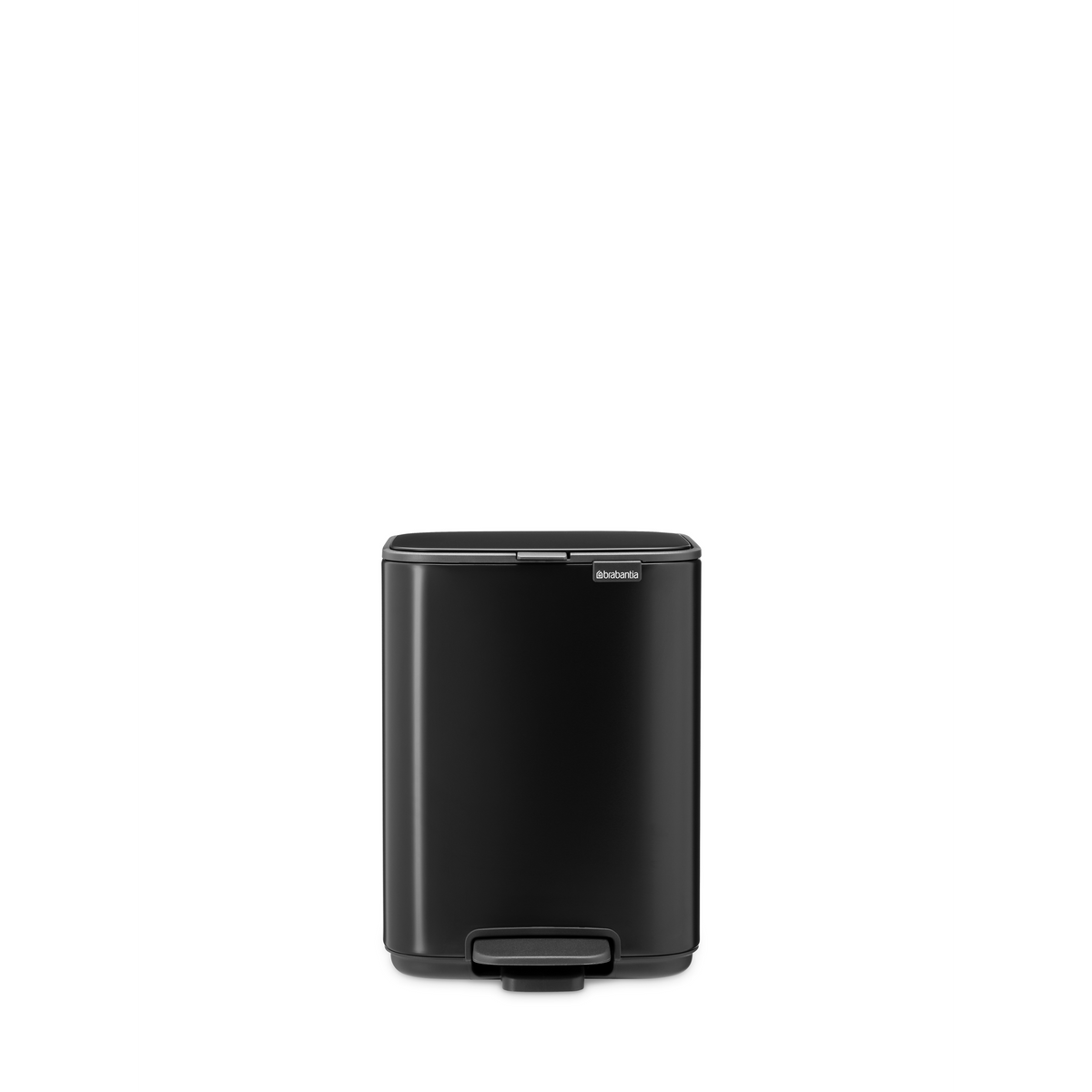 Brabantia Bo Pedaalemmer, 4 liter, stil sluitend, kunststof binnenemmer - Matt Black
