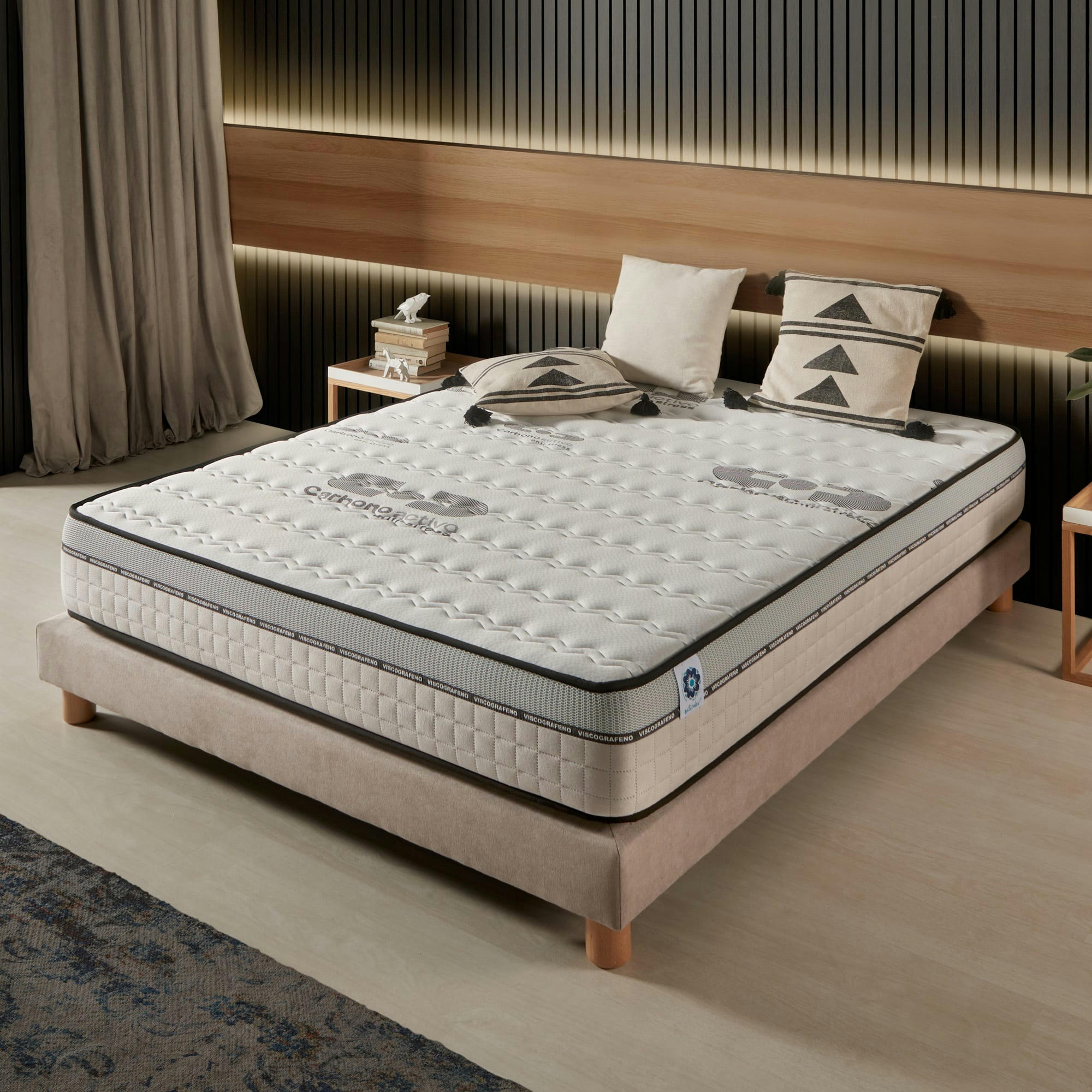 CARBONE PLUS 20 - Matelas 180x200 - Mousse à Mémoire de Forme Maxi Confort, 20 cm