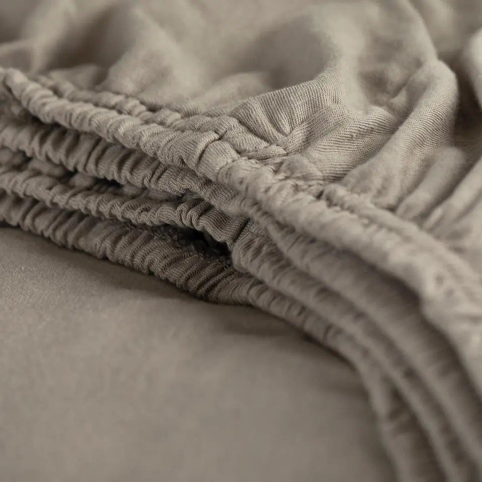 Cinderella - Hoeslaken (tot 35 cm) - Jersey - 180x200 cm/210 cm - Taupe