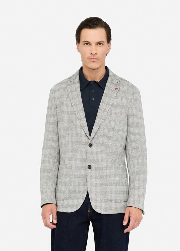 Blazer check in jersey
