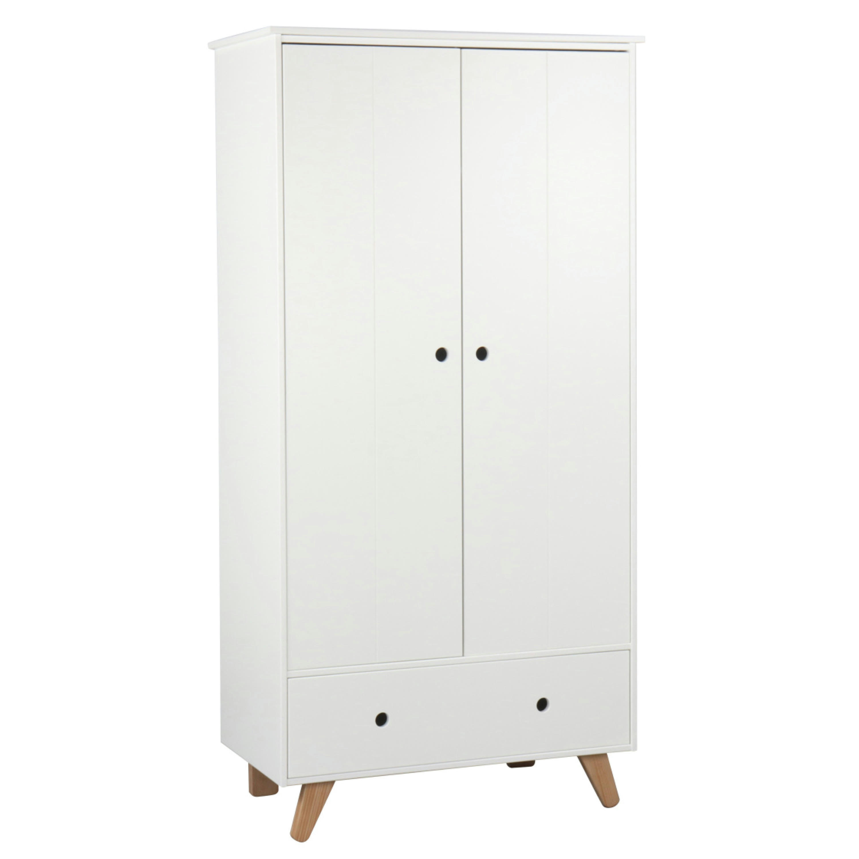 TIPI - Armoire  blanc   effet bois   50x95