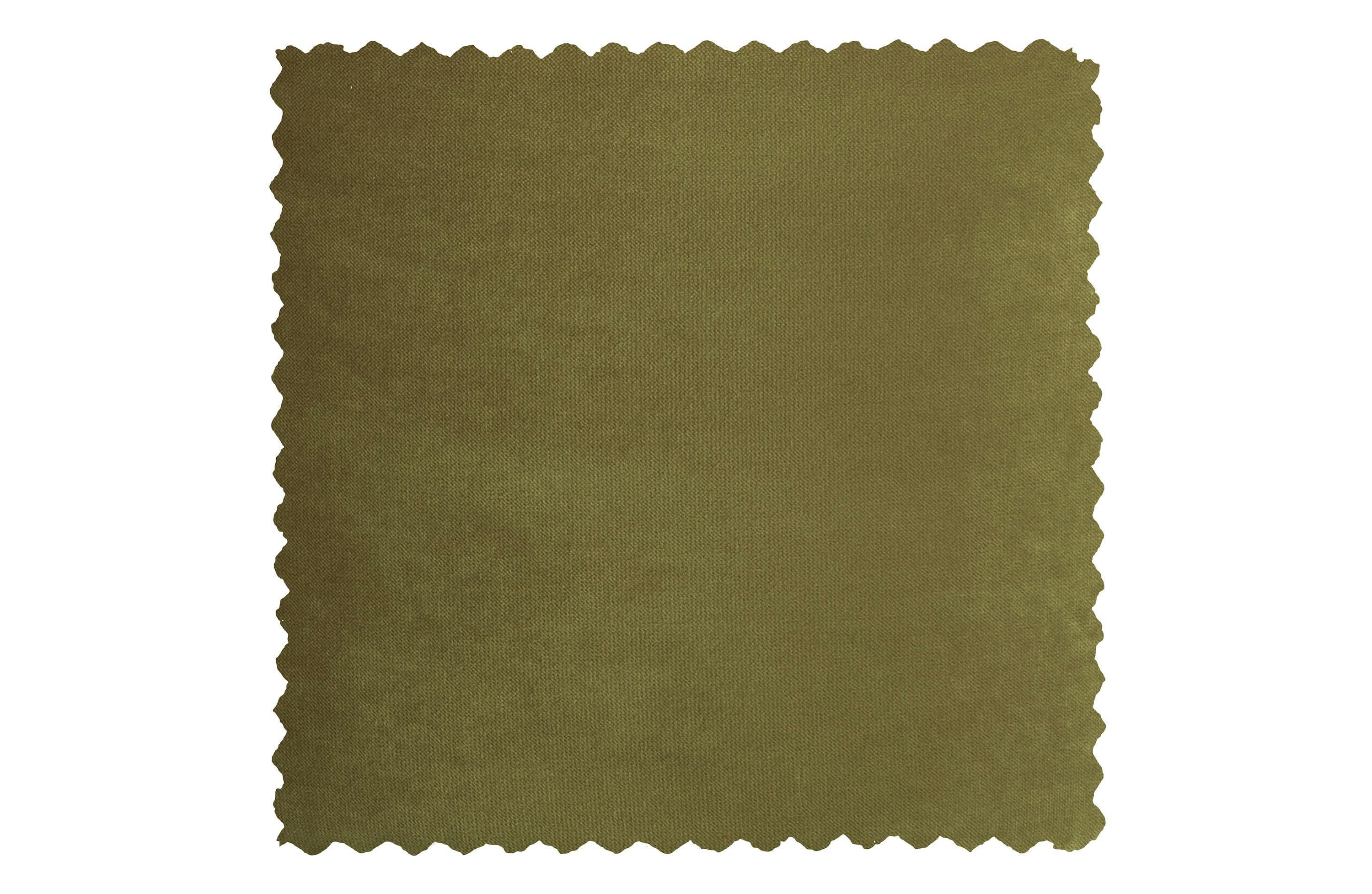 SARA - Fauteuil en velour vert olive