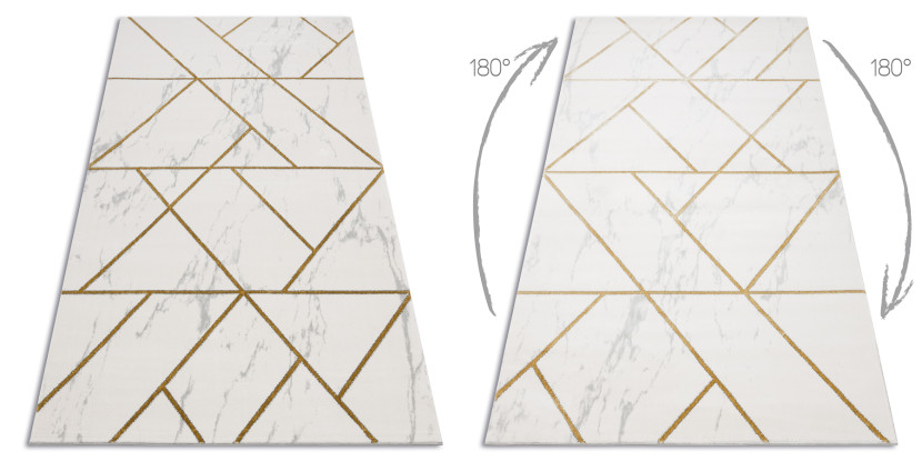Dywan EMERALD ekskluzywny 1012 glamour, stylowy geometryczny, 80x150 cm