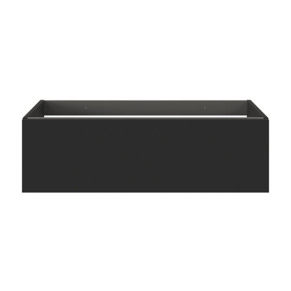 Meuble sous vasque 1 tiroir sans poignée l.100 x H.30 x P.45 cm noir mat Kentia
